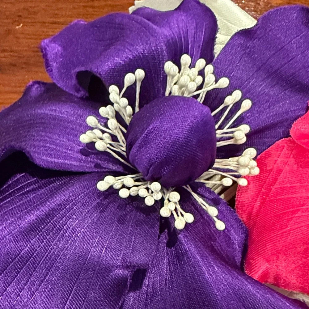 Hand made  Purple and Pink Floral Accessory. Gift